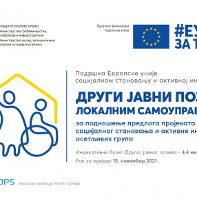 Evropska unija izdvaja dodatnih 4,4 miliona evra  za socijalno stanovanje i aktivnu inkluziju osetljivih grupa